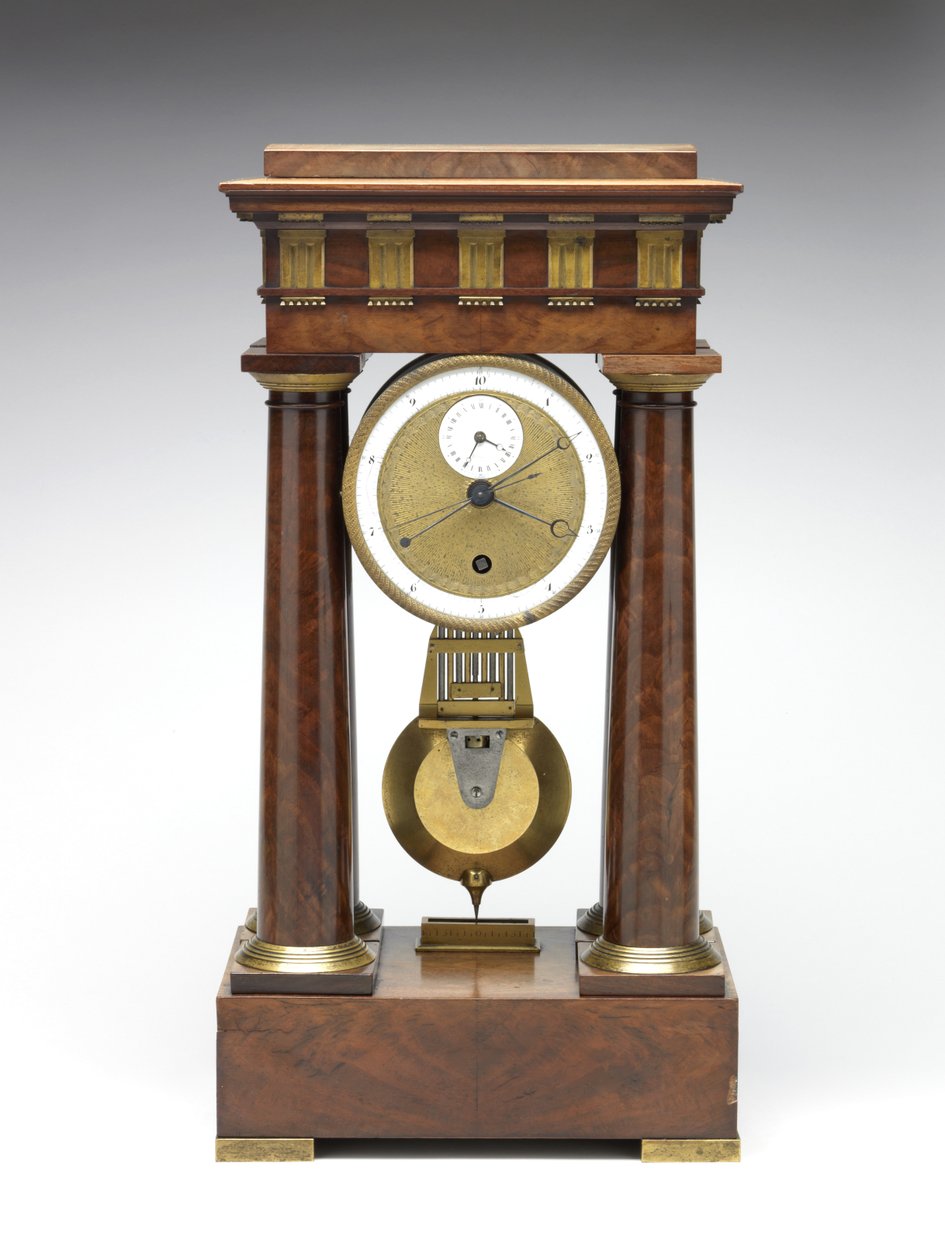 Decimalklocka, ca 1798-1805 (furu, mässing och emalj) av Pierre Daniel Destigny