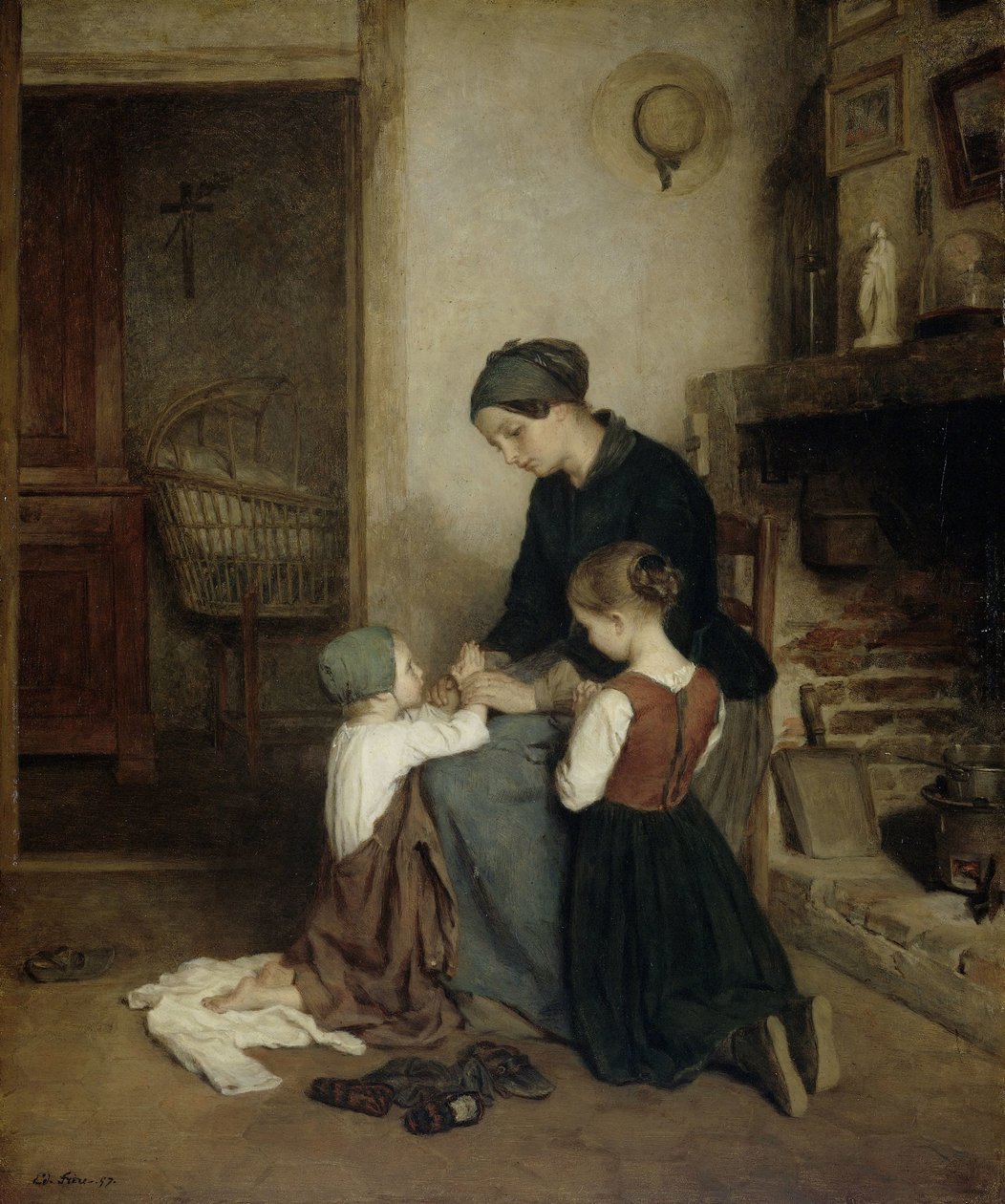 Aftonbönen av Pierre Edouard Frere