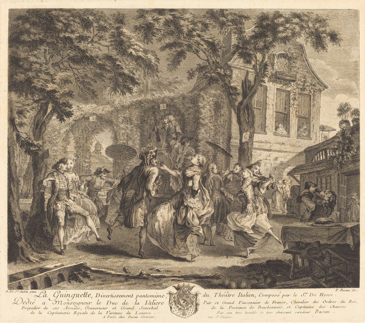 Krogen av Pierre François Basan after Gabriel Jacques de Saint Aubin