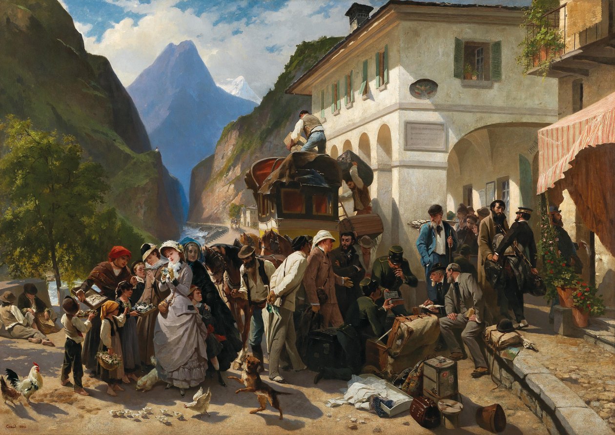 Tullen vid Simplon, 1880. av Pierre François Eugène Giraud