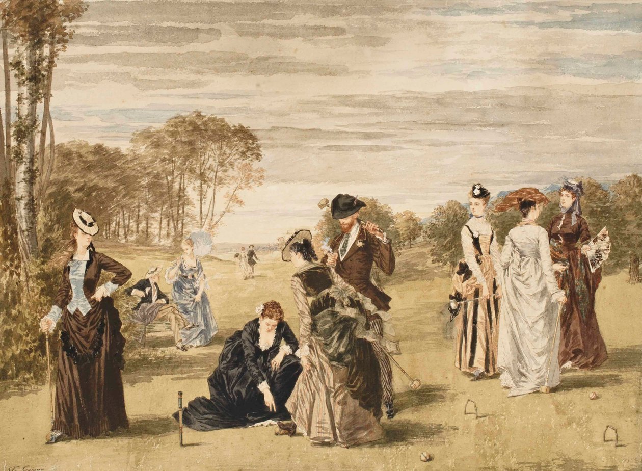 Krocketspelet, 1874. av Pierre Gavarni