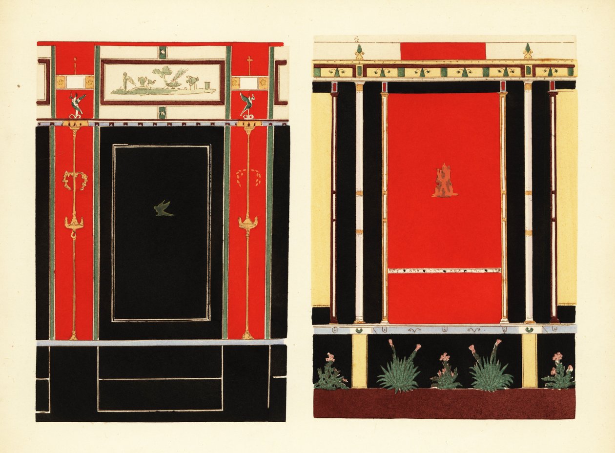 Paneler i byggnaden av Eumachia, Pompeji av Pierre Gusman