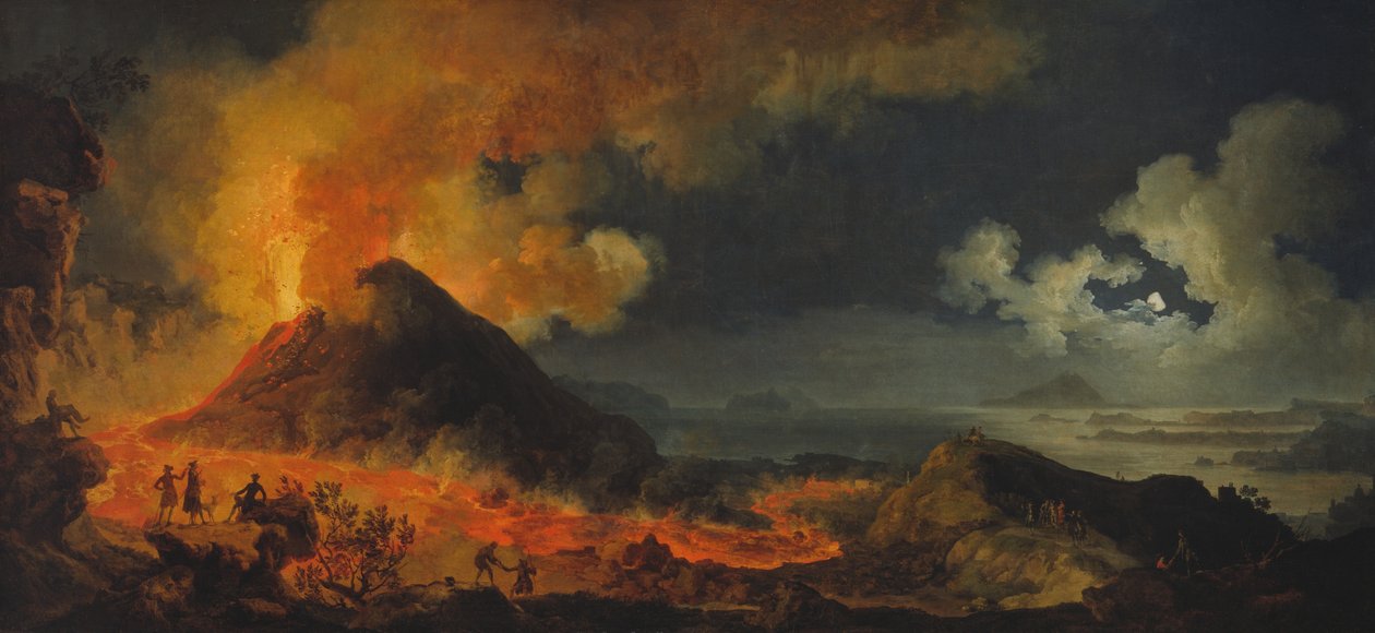 Vesuvius utbrott av Pierre Jacques Volaire
