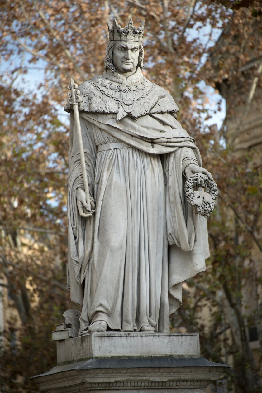 Staty av kung Rene av Pierre Jean David dAngers
