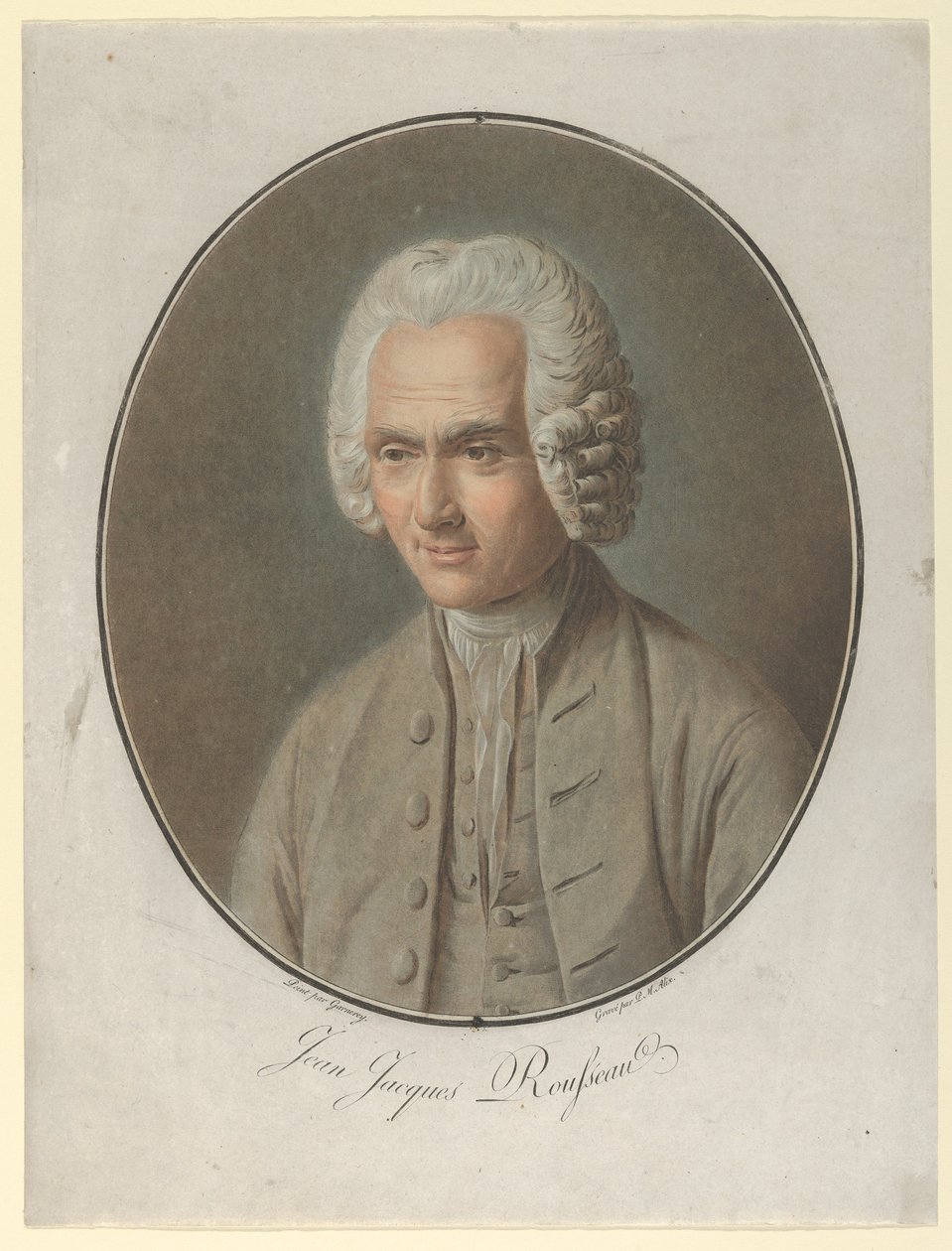 Jean Jacques Rousseau, 1791 av Pierre Michel Alix