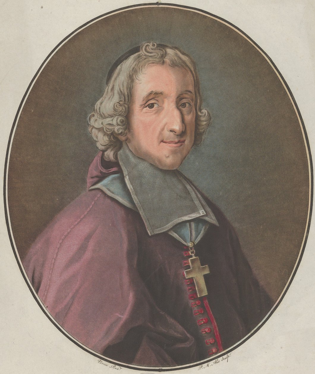 Porträtt av Fénelon, 1793. av Pierre Michel Alix