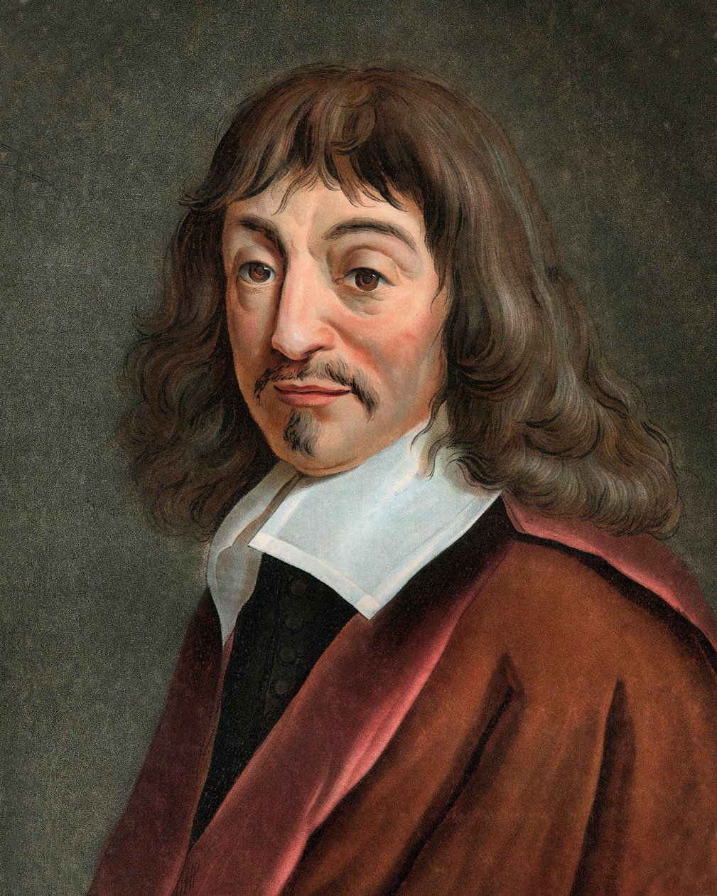 Porträtt av Rene Descartes av Pierre Michel Alix