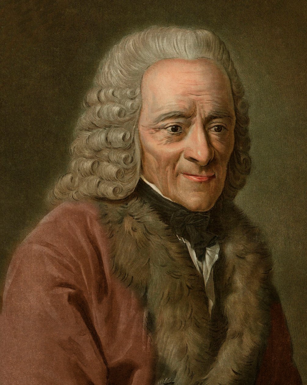 Porträtt av Voltaire av Pierre Michel Alix