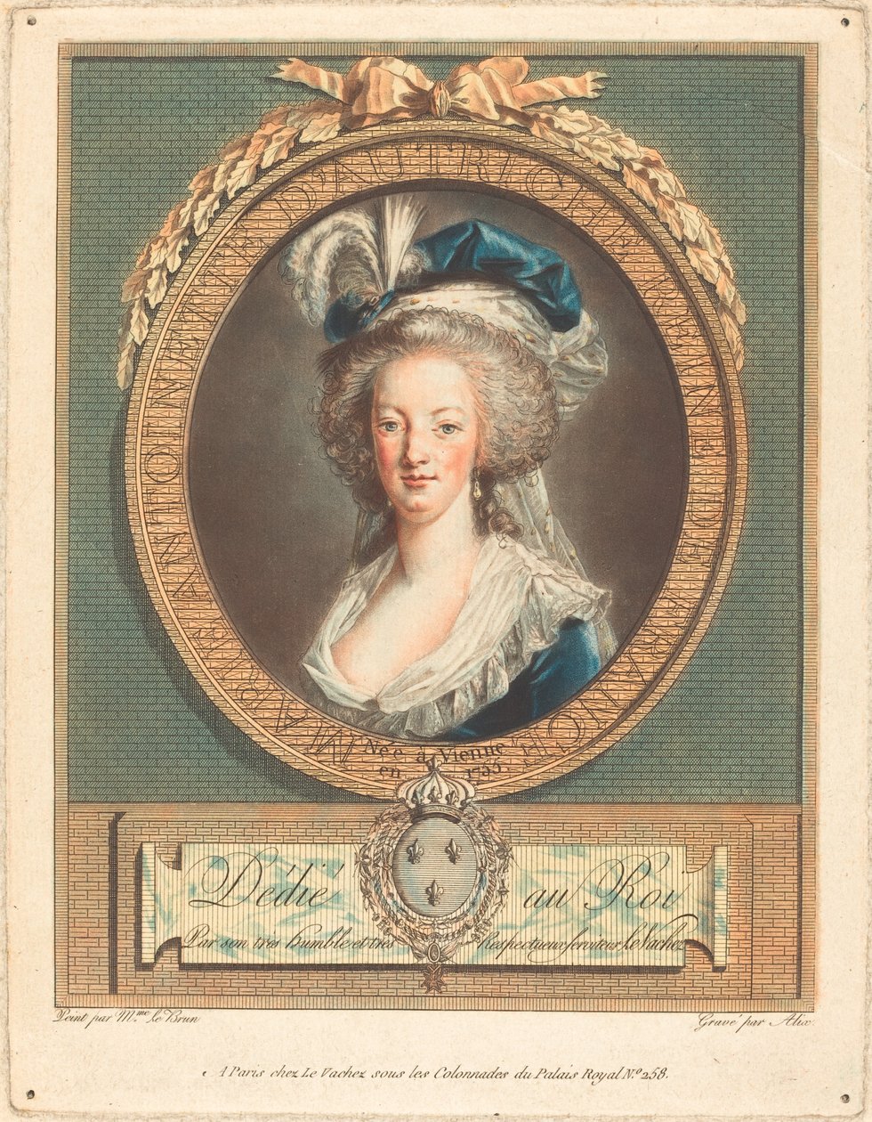 Drottning Marie-Antoinette, ca. 1789. av Pierre Michel Alix