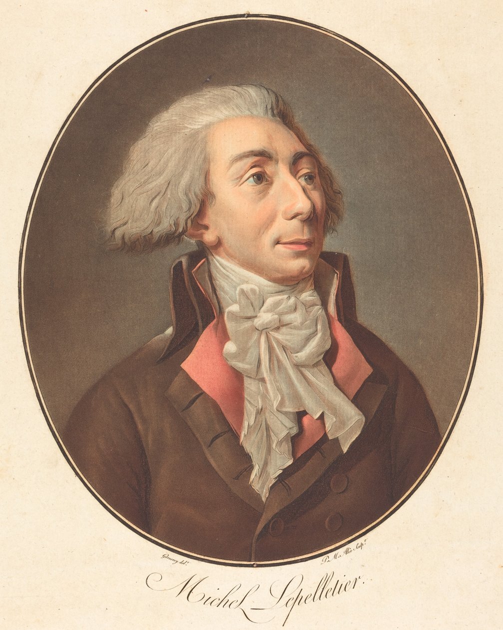 Michel Lepelletier av Pierre Michel Alix after Jean François Garnerey
