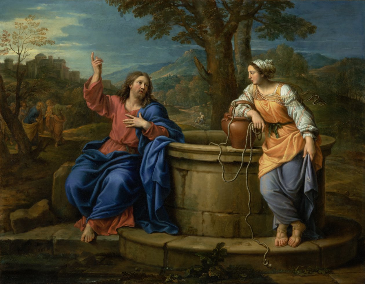 Kristus och Samariens kvinna av Pierre Mignard