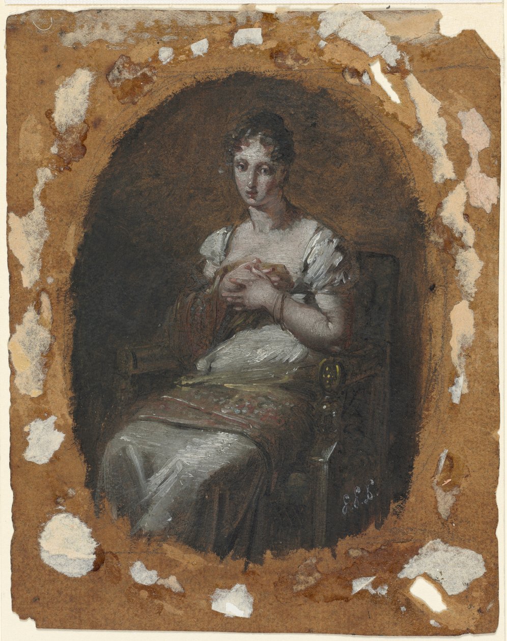Ung kvinna sittande av Pierre Paul Prud