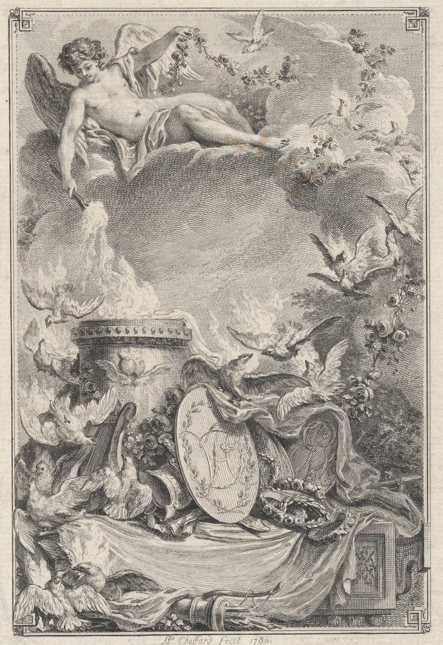 Jubileumsmynt från ett äktenskap, 1780. av Pierre Philippe Choffard