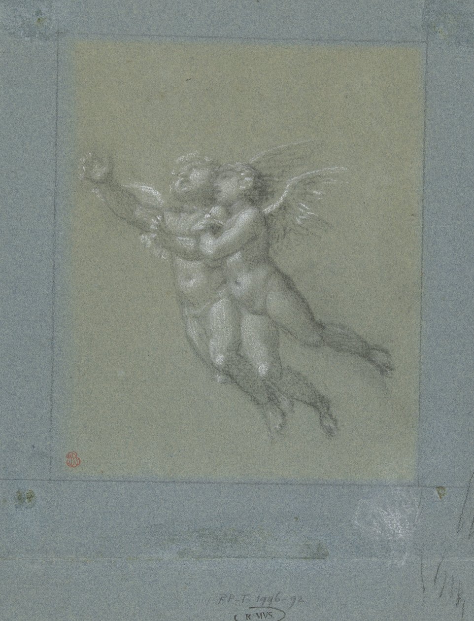 Två flygande putti av Pierre Prud