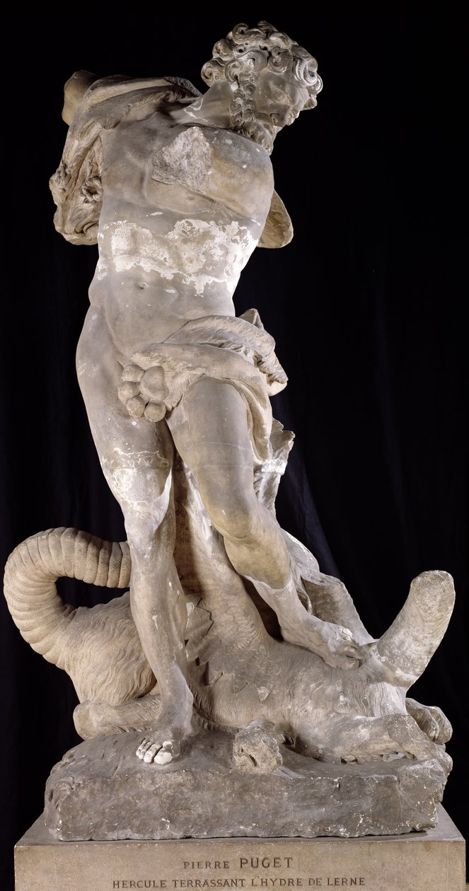 Hercules slåss mot Lernaean Hydra av Pierre Puget