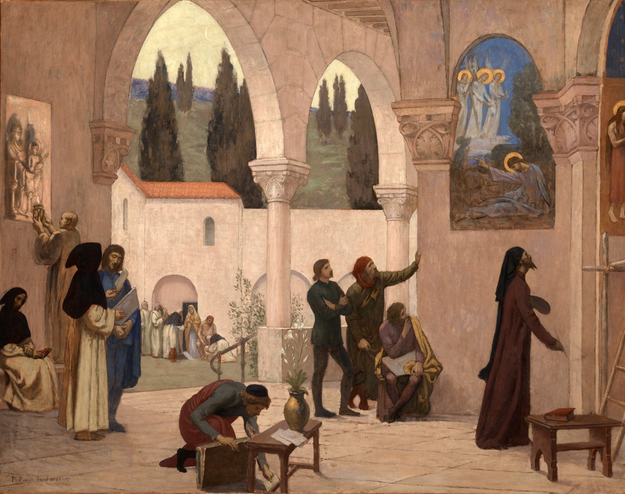 Kristen inspiration, ca. 1887-1888. av Pierre Puvis de Chavannes