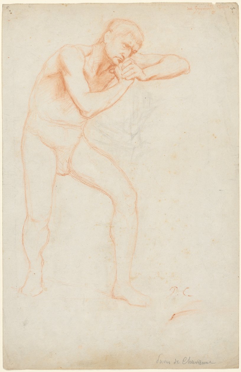 Naken man, 1891. av Pierre Puvis de Chavannes