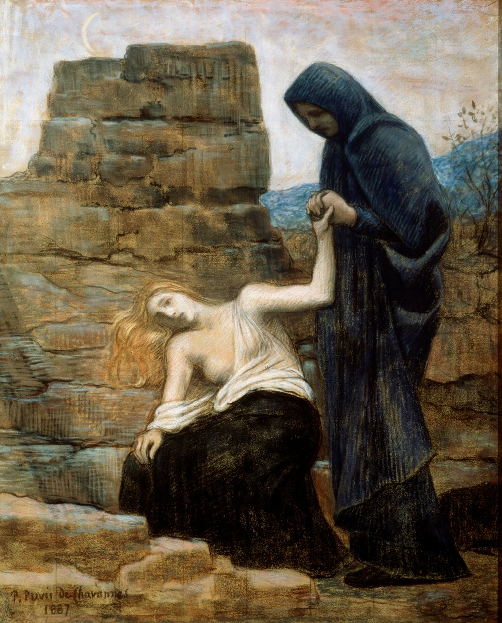 Medkänslan, 1887 av Pierre Puvis de Chavannes