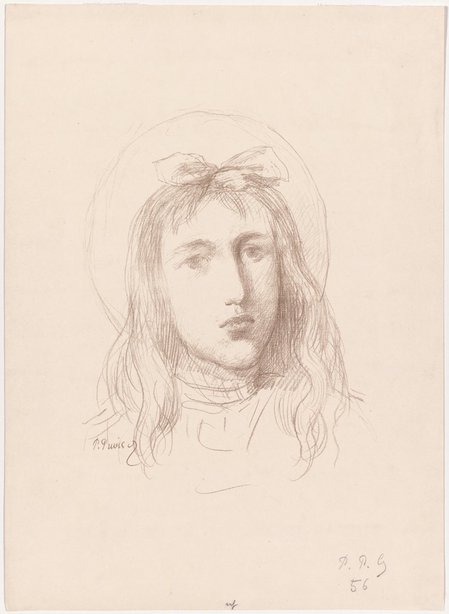 Flickhuvud av Pierre Puvis de Chavannes
