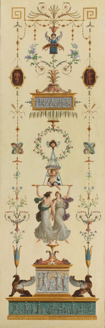 Dekorativ panel, 1790-tal. av Pierre Rousseau