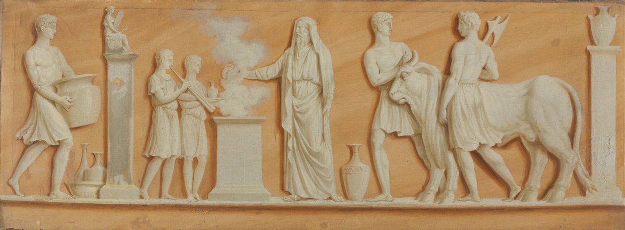Överdörrsmålning, 1790-tal. av Pierre Rousseau