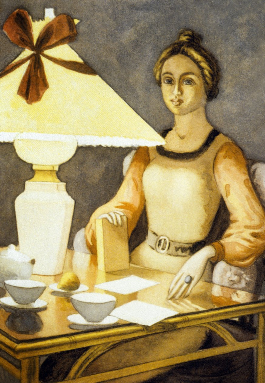 Angele, illustration från "Paludes" av Andre Gide av Pierre Roy