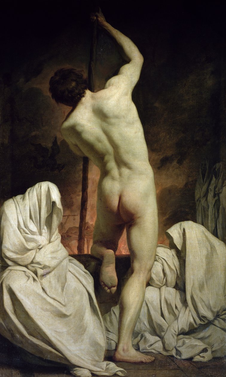 Charon Passing the Shades (olja på duk) av Pierre Subleyras