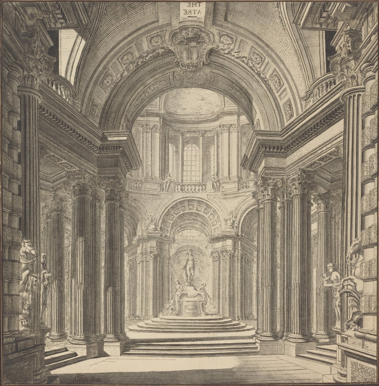 Interiör av ett tempel av Pierre Varin