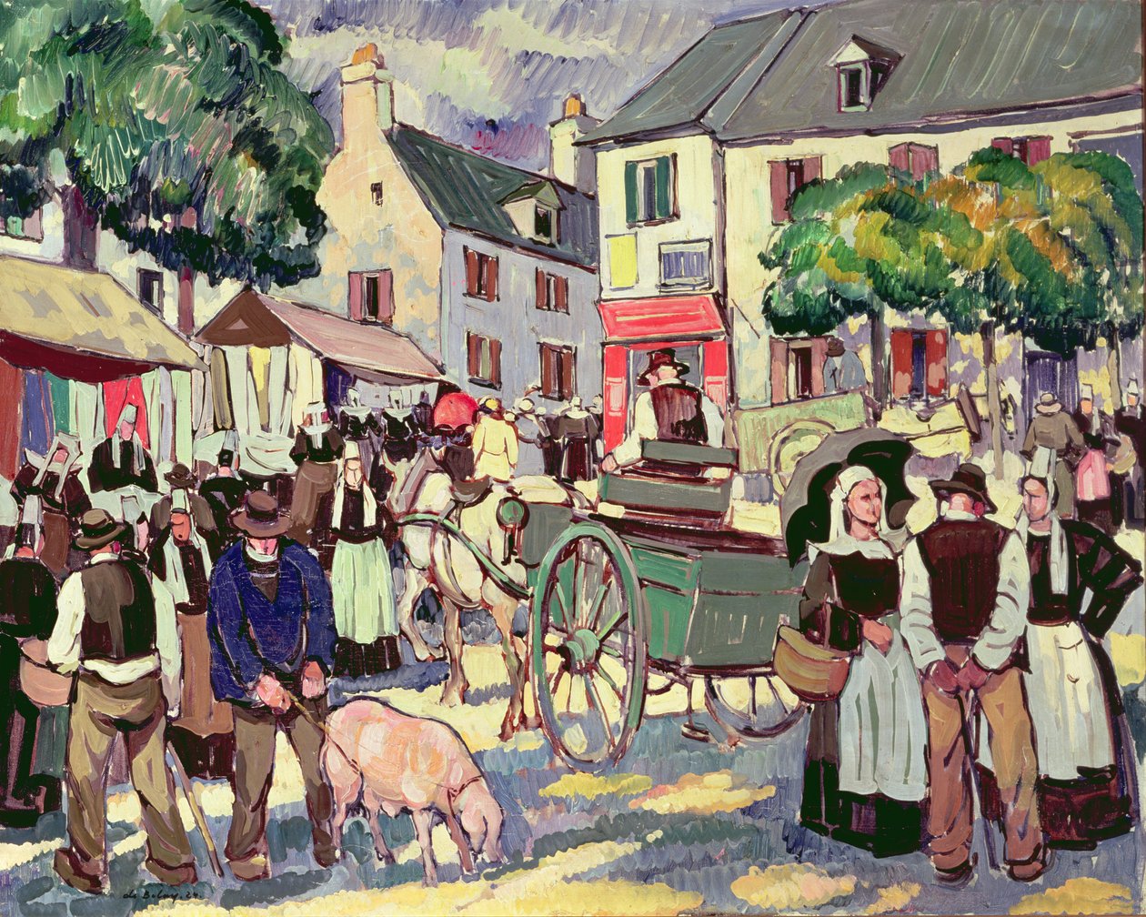 Marknadsdag i Bretagne av Pierre de Belay