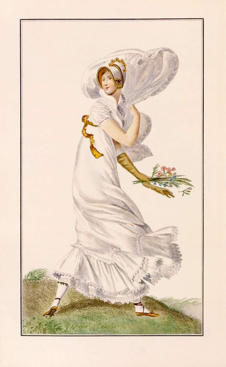 Promenadeklänning i chiffong, 1812 av Pierre de La Mesangere