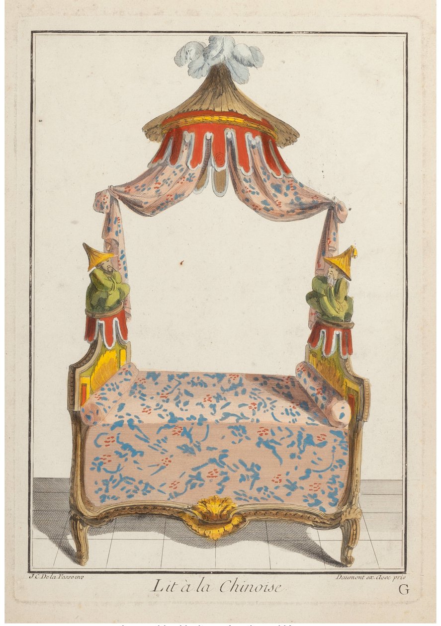 Kinesisk säng, ca 1788. av Pierre de La Mesangere
