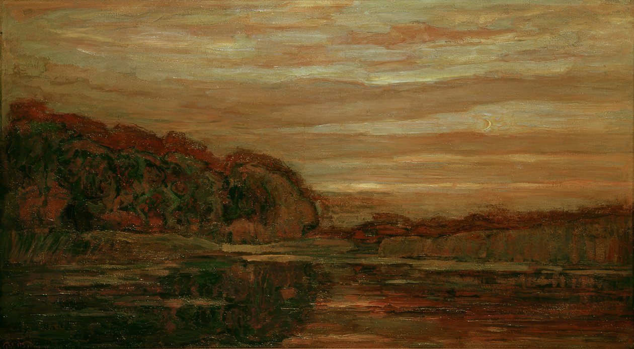 Kvällslandskap på Gein av Piet Mondrian