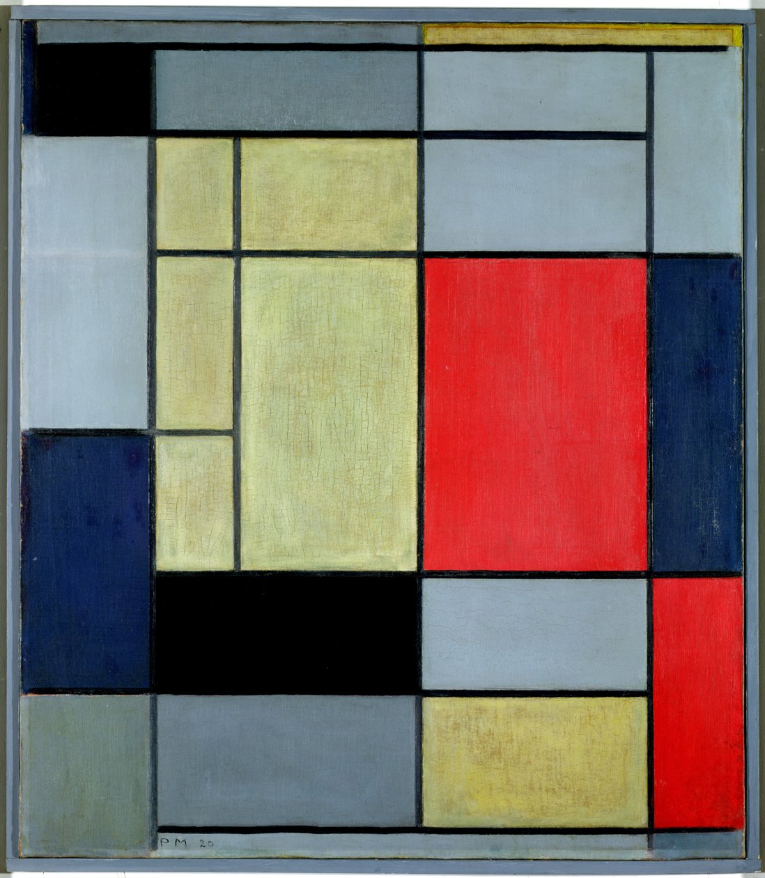Komposition I, 1920 av Piet Mondrian