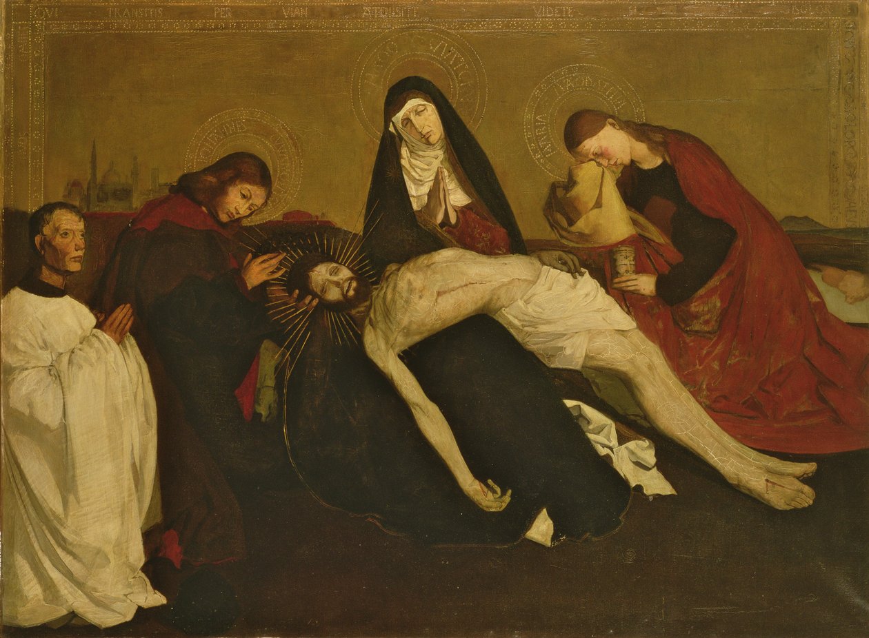 Kopia efter Pieta de Villeneuve-Les-Avignon, 1913-14 av Piet Mondrian