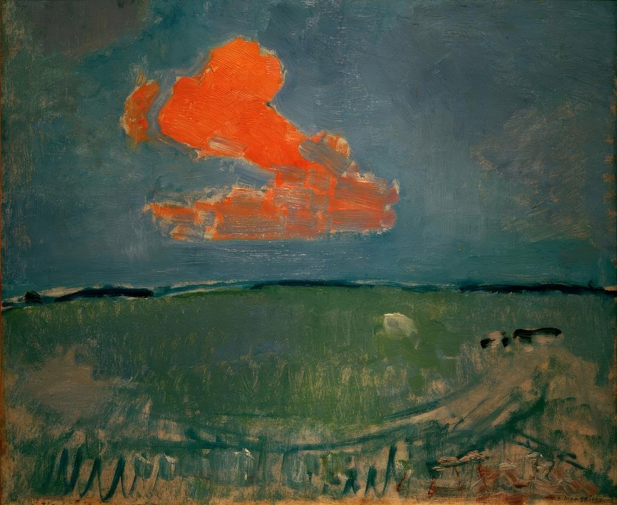 Det röda molnet av Piet Mondrian