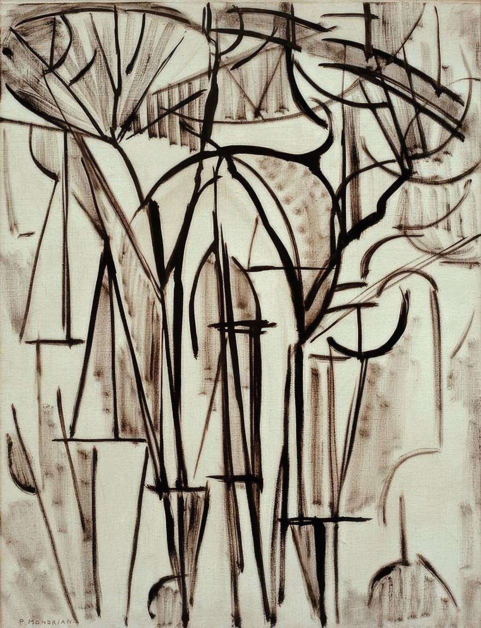 Sammansättningsträd I av Piet Mondrian