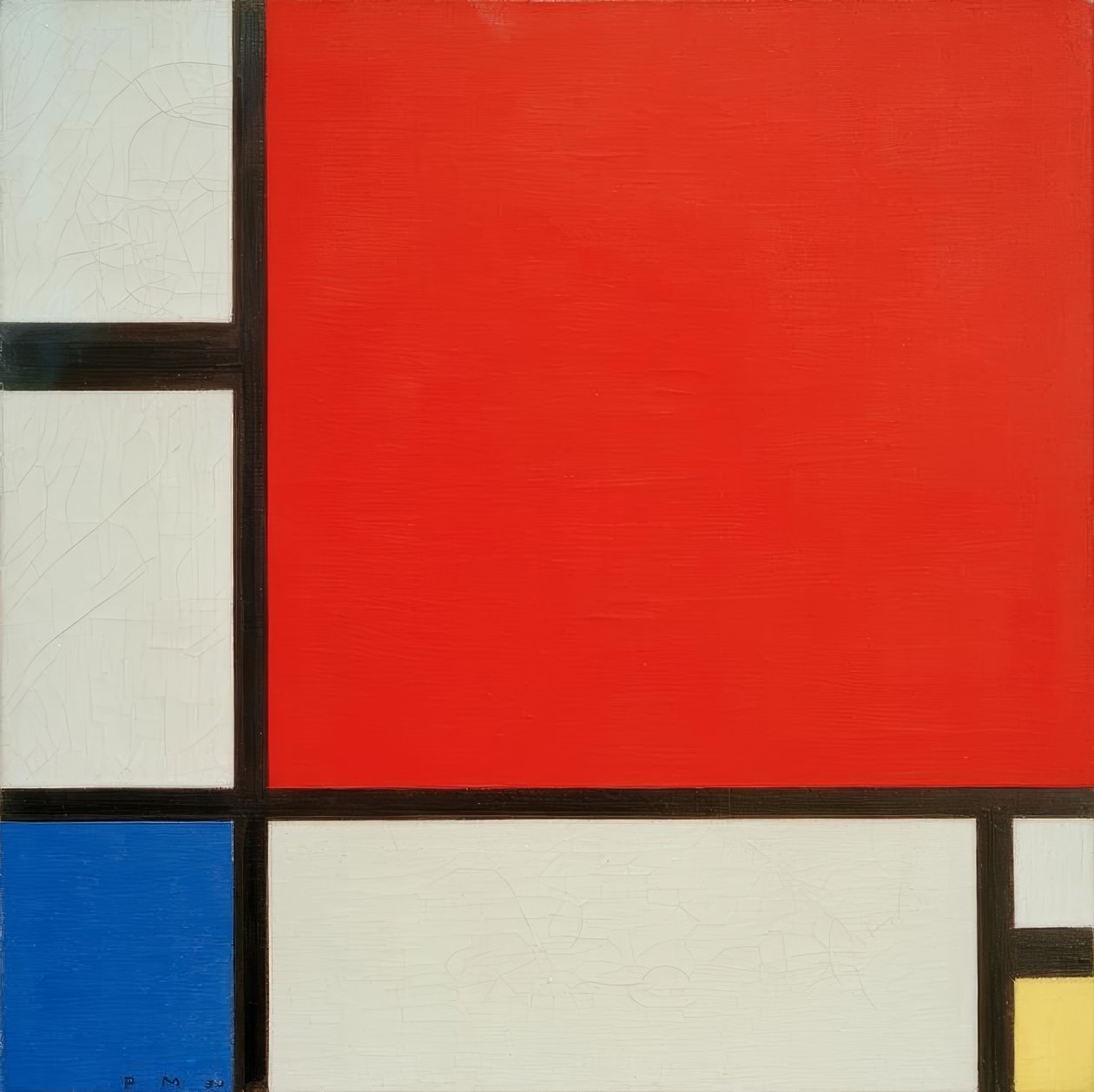 Komposition i rött, blått och gult av Piet Mondrian