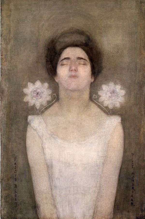 Passiebloem av Piet Mondrian