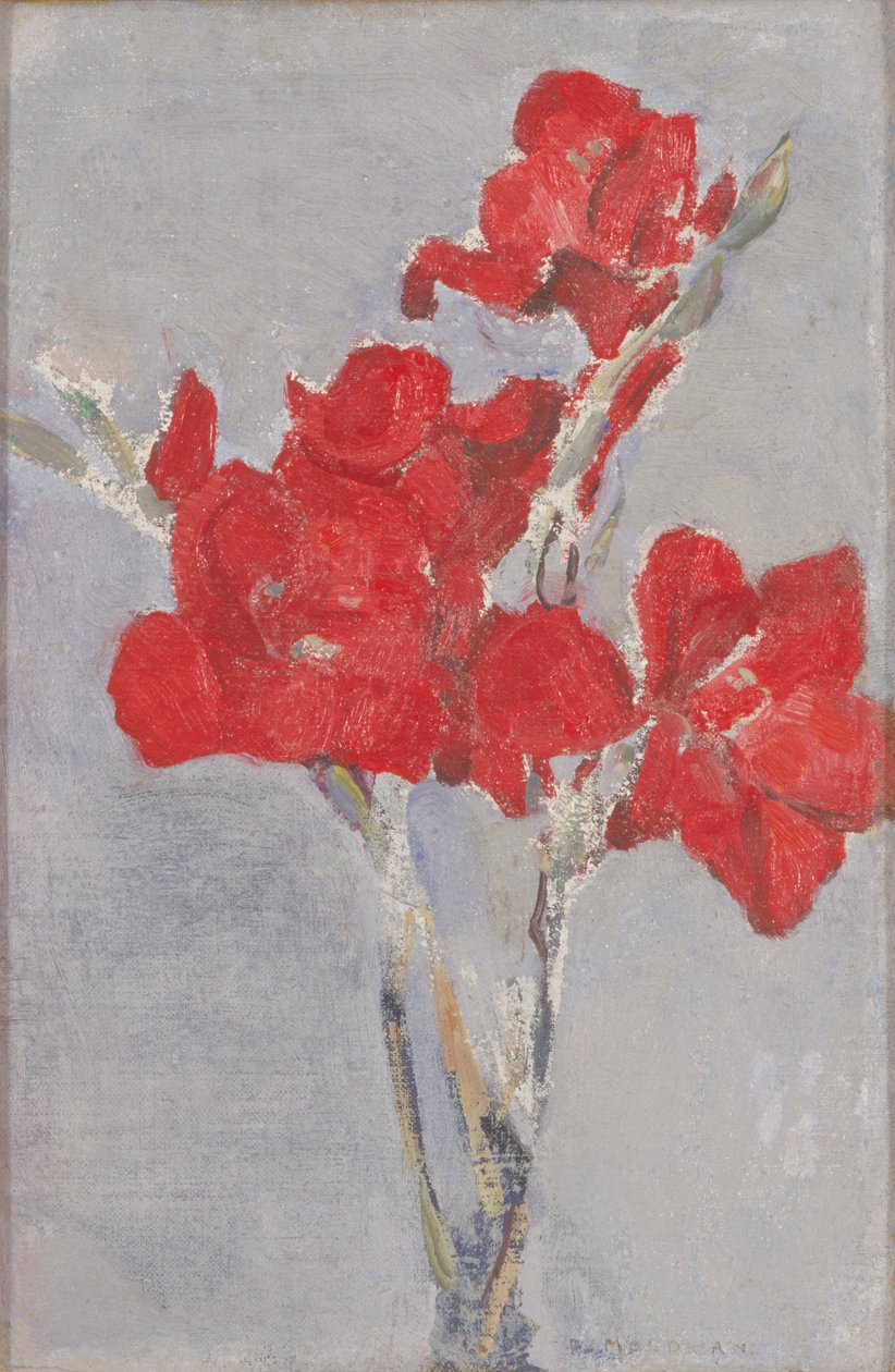 Röda gladioli, ca 1906 av Piet Mondrian