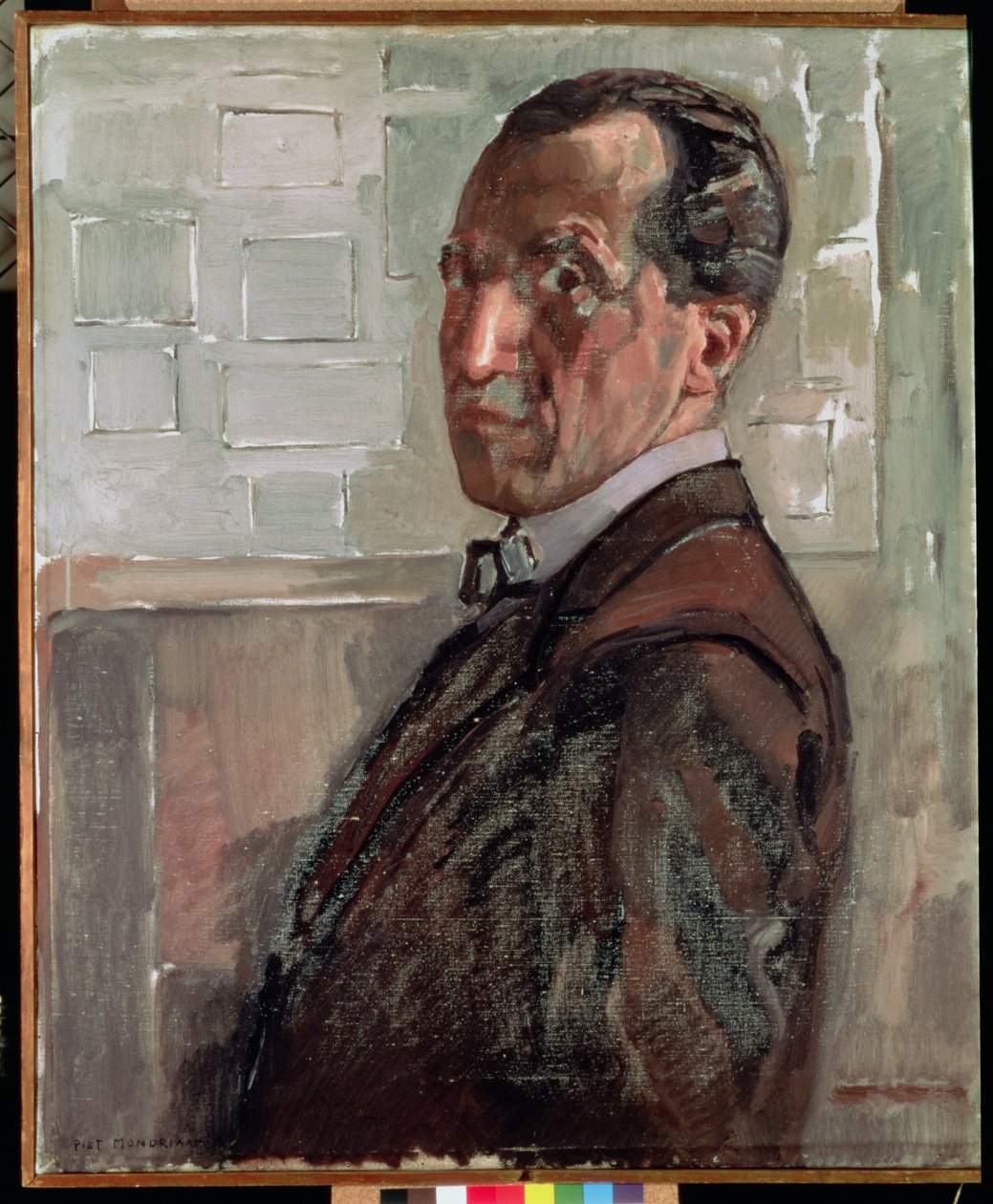 Självporträtt, 1918 av Piet Mondrian