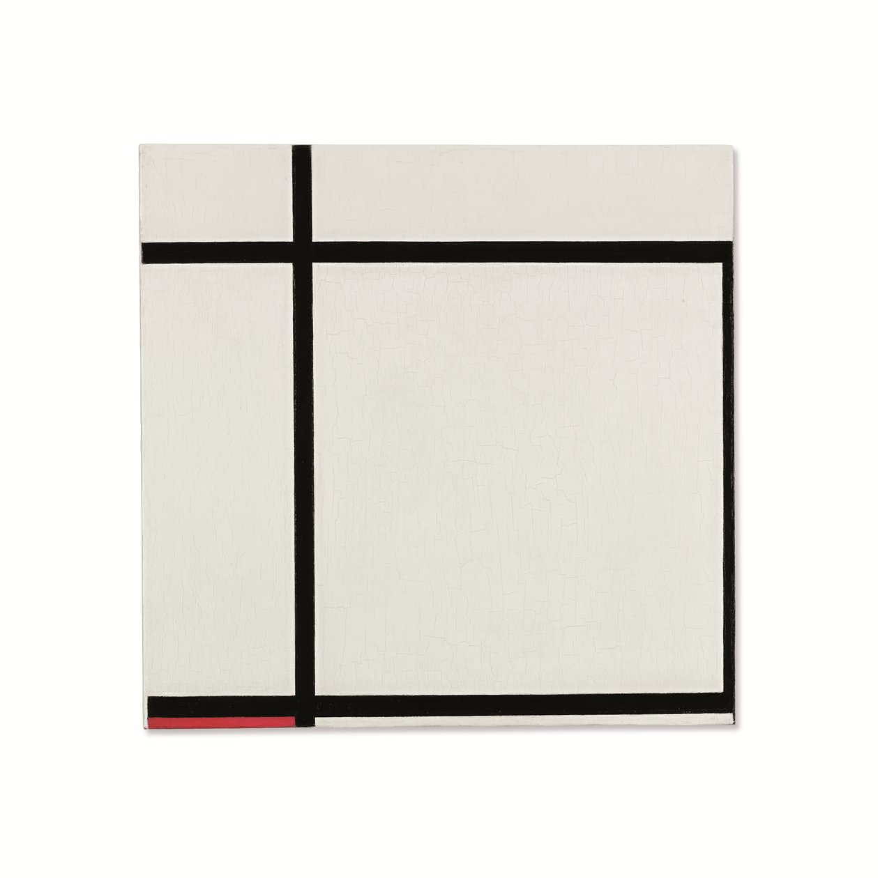 Composition II, med rött av Piet Mondrian