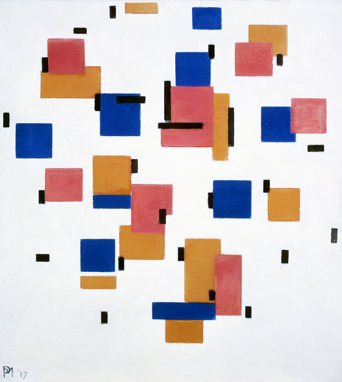 Komposition i färg B av Piet Mondrian