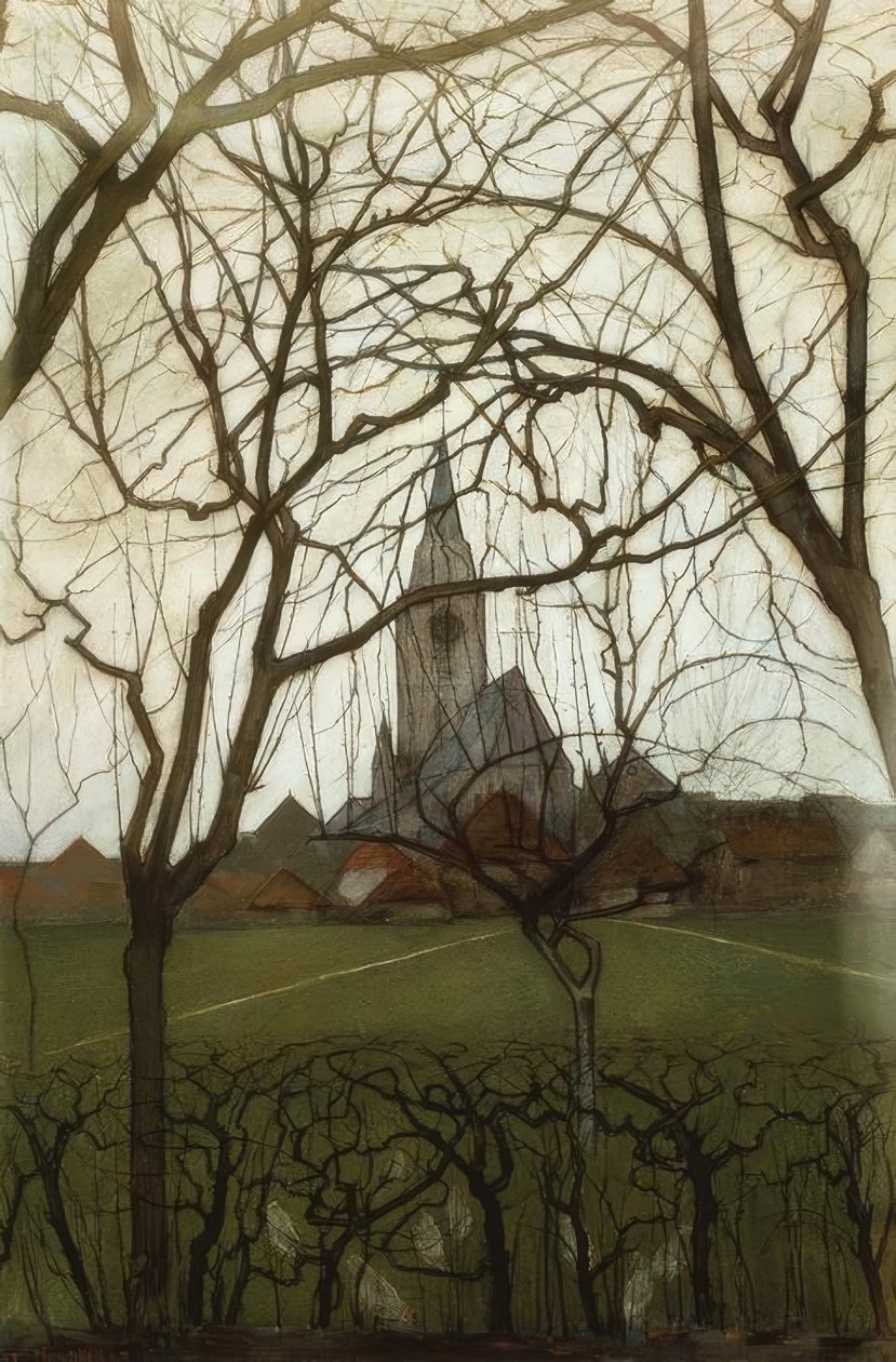 Bykyrka (Dorfkirche); Jacobs kyrka, Winterswijk av Piet Mondrian
