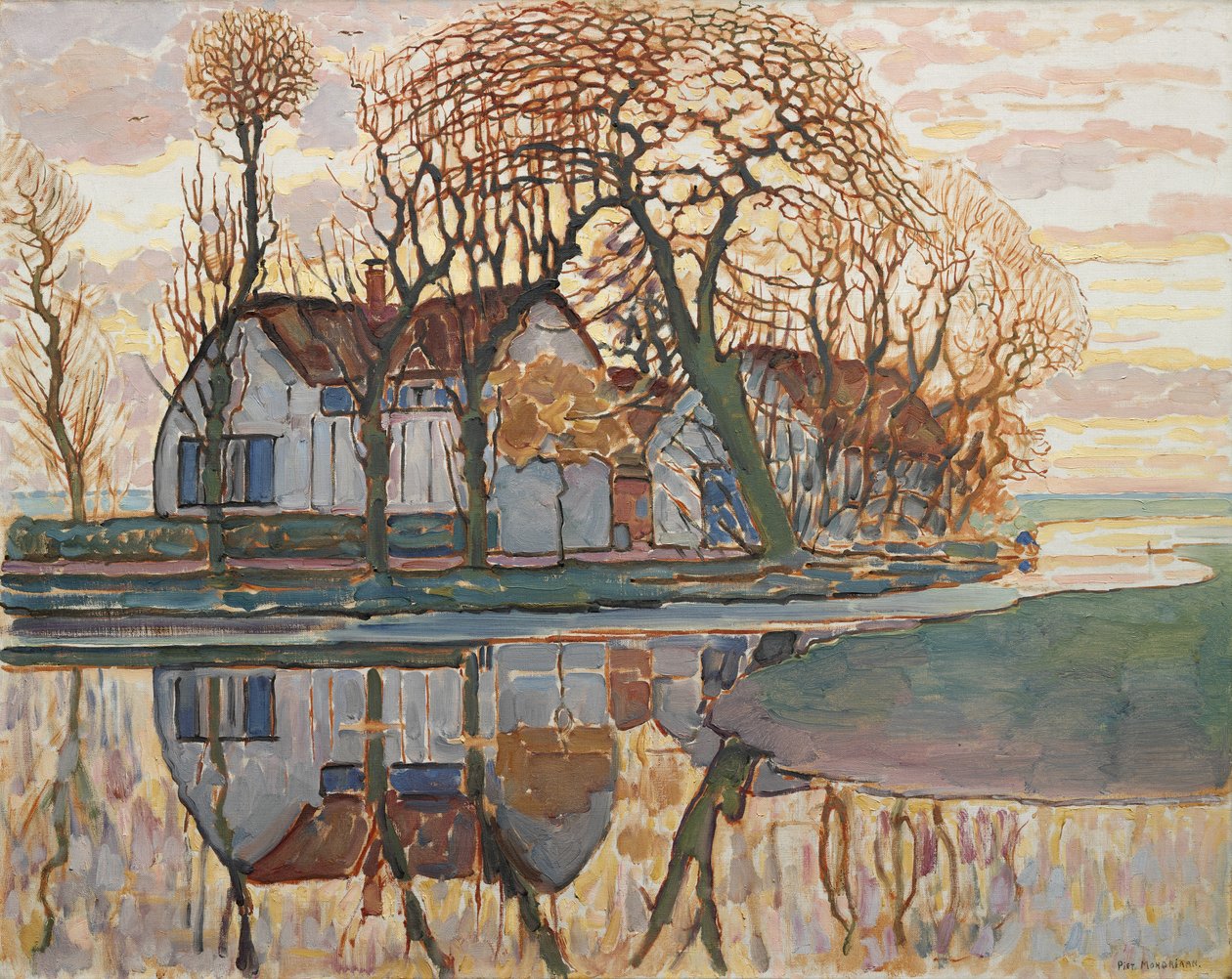 Gård nära Duivendrecht, c.1916 av Piet Mondrian
