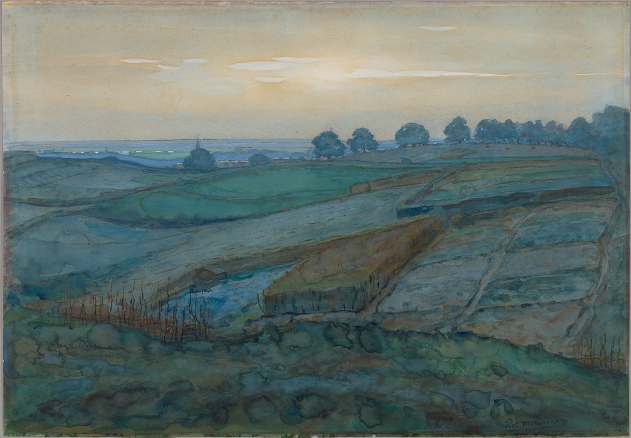 Landskap nära Arnhem av Piet Mondrian