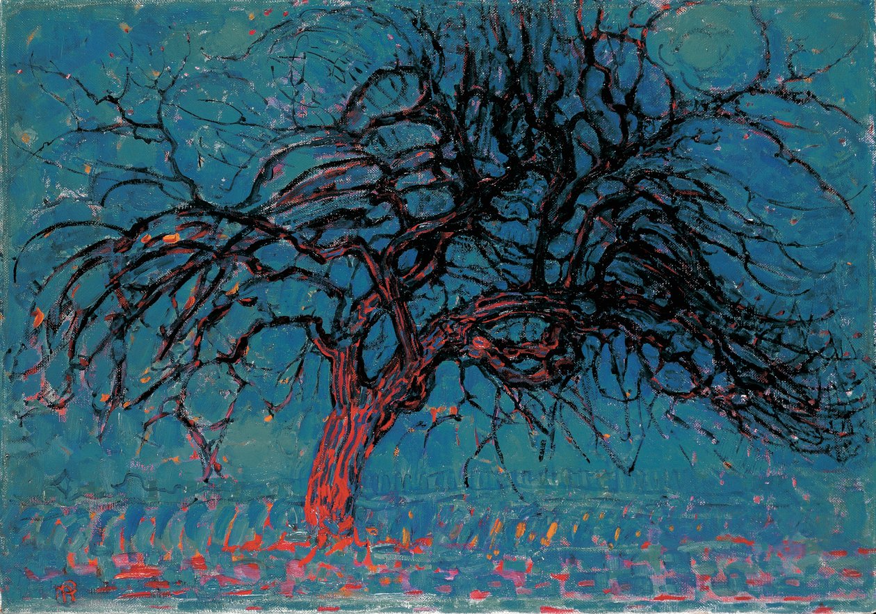 Rött träd av Piet Mondrian