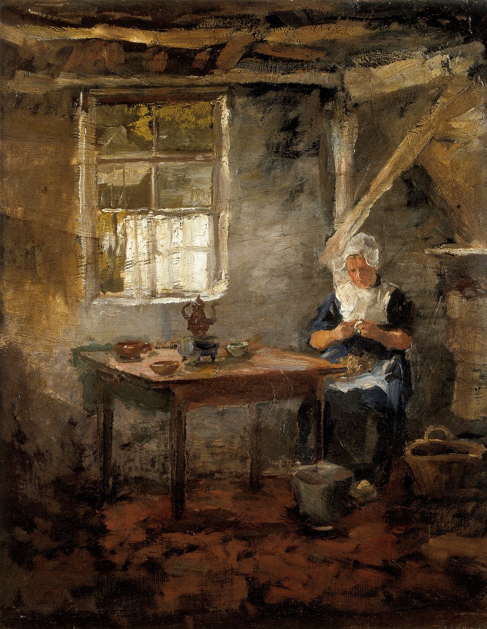 Kvinna i en holländsk interiör, 1899 av Piet Mondrian