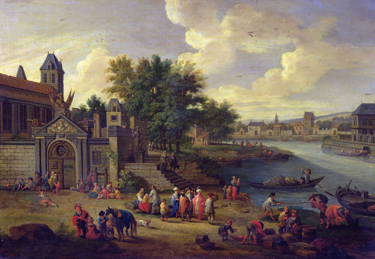 Utsikt över varvet, ca 1680 av Pieter Bouts