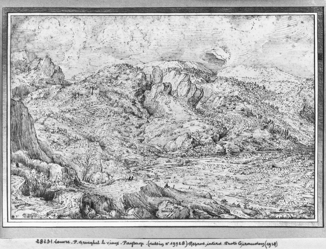 Alpinlandskap, 1553 av Pieter Bruegel the Elder