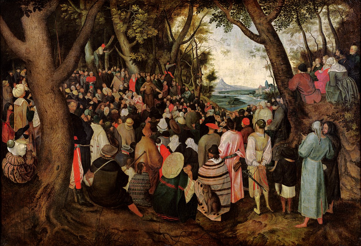 Johannes Døberens prædiken swed av Pieter Bruegel the Elder